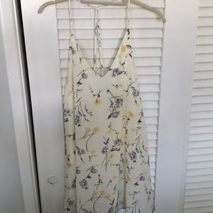 Cream Floral Mini Dress